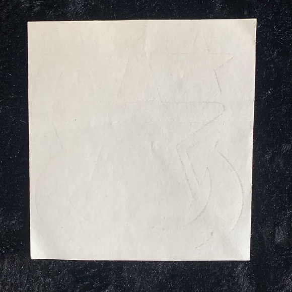 VINTAGE 80's Puffy Fabric Fabric Stickers With Glitter Purple Stars June Kessler - Picture 4 of 4